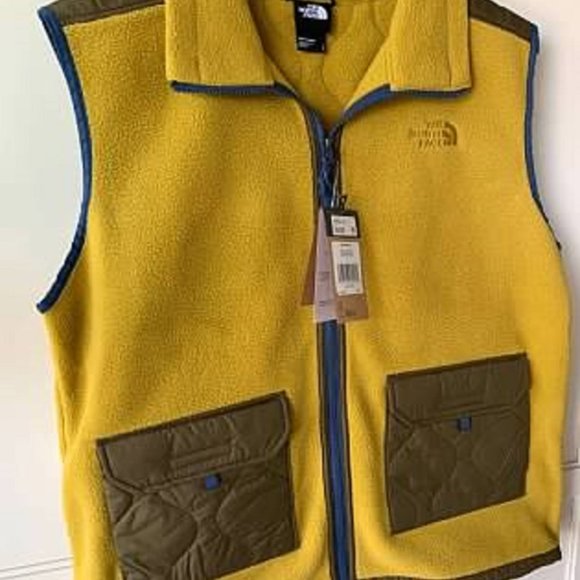 The North Face Men's Royal Arch Fleece Vest Gold- NWT- SZ L,XL,XXL - Picture 4 of 6